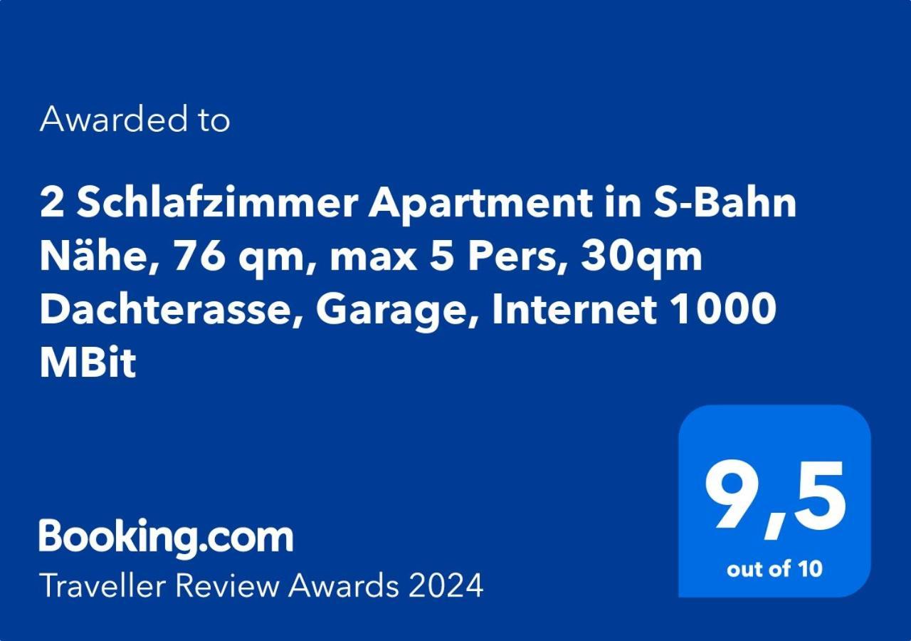 3 Zimmer Apartment In S-Bahn Naehe, 76 Qm, Max 5 Pers, 30Qm Dachterasse, Garage, Internet 1000 Mbit Gaertringen Bagian luar foto